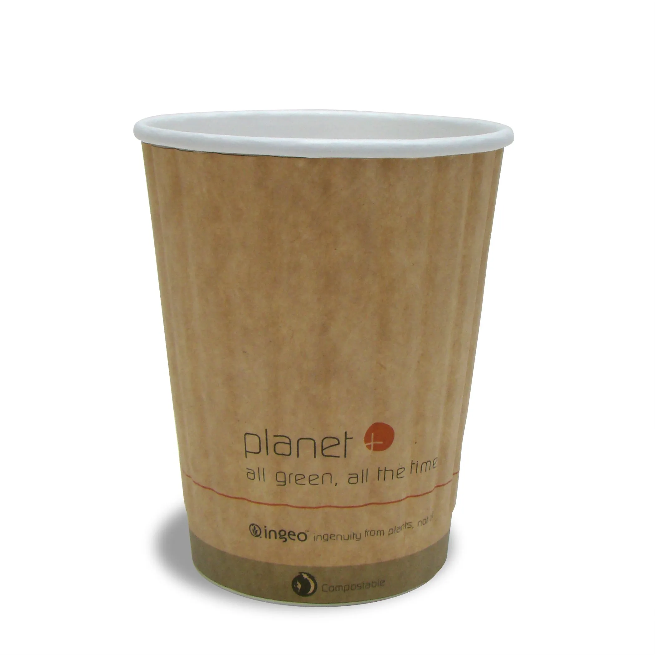 12-Ounce PLA Laminated Double-Wall Hot Cup. 1000-Count Case