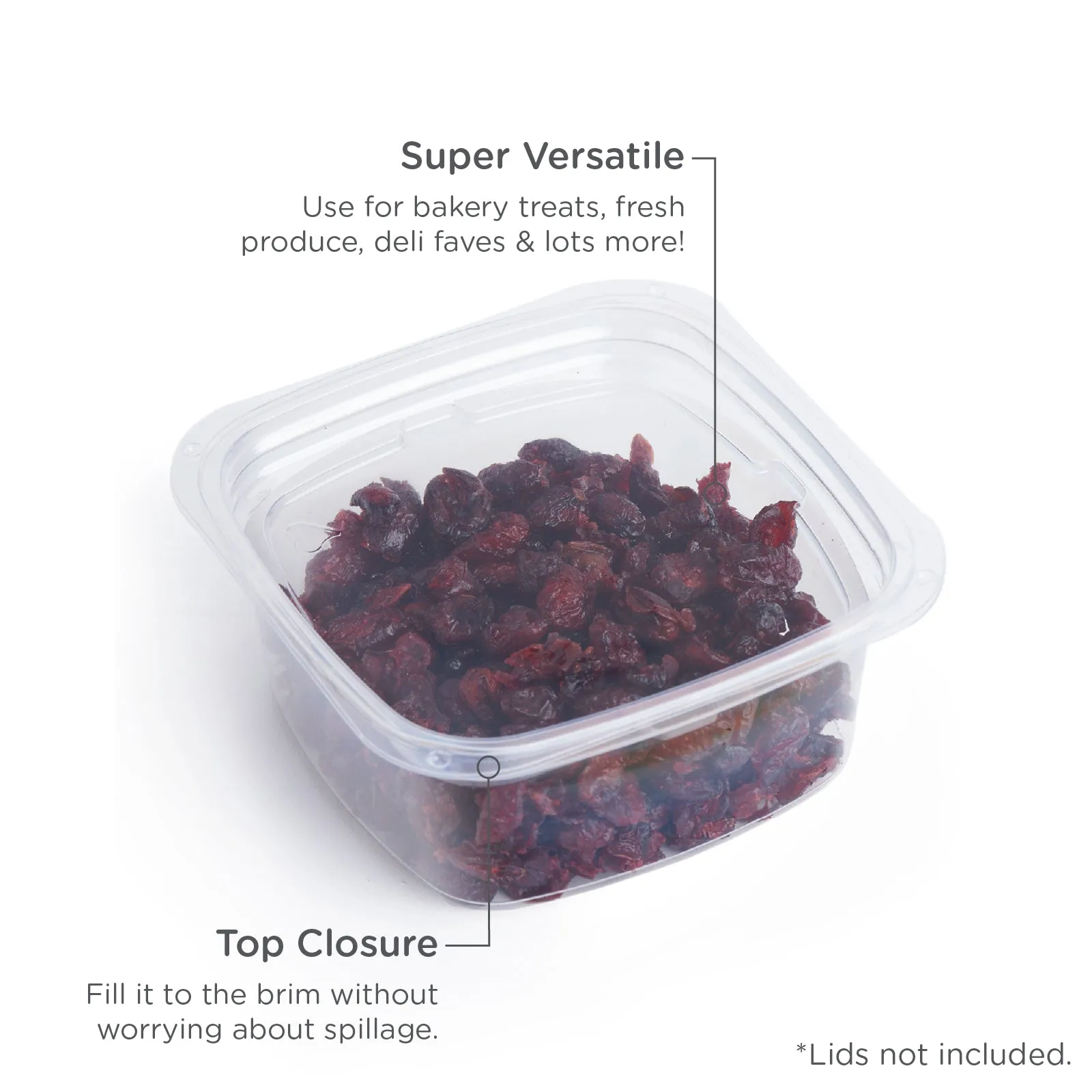12 oz. Deli Container. Crystal Clear. PLA. 675/Case