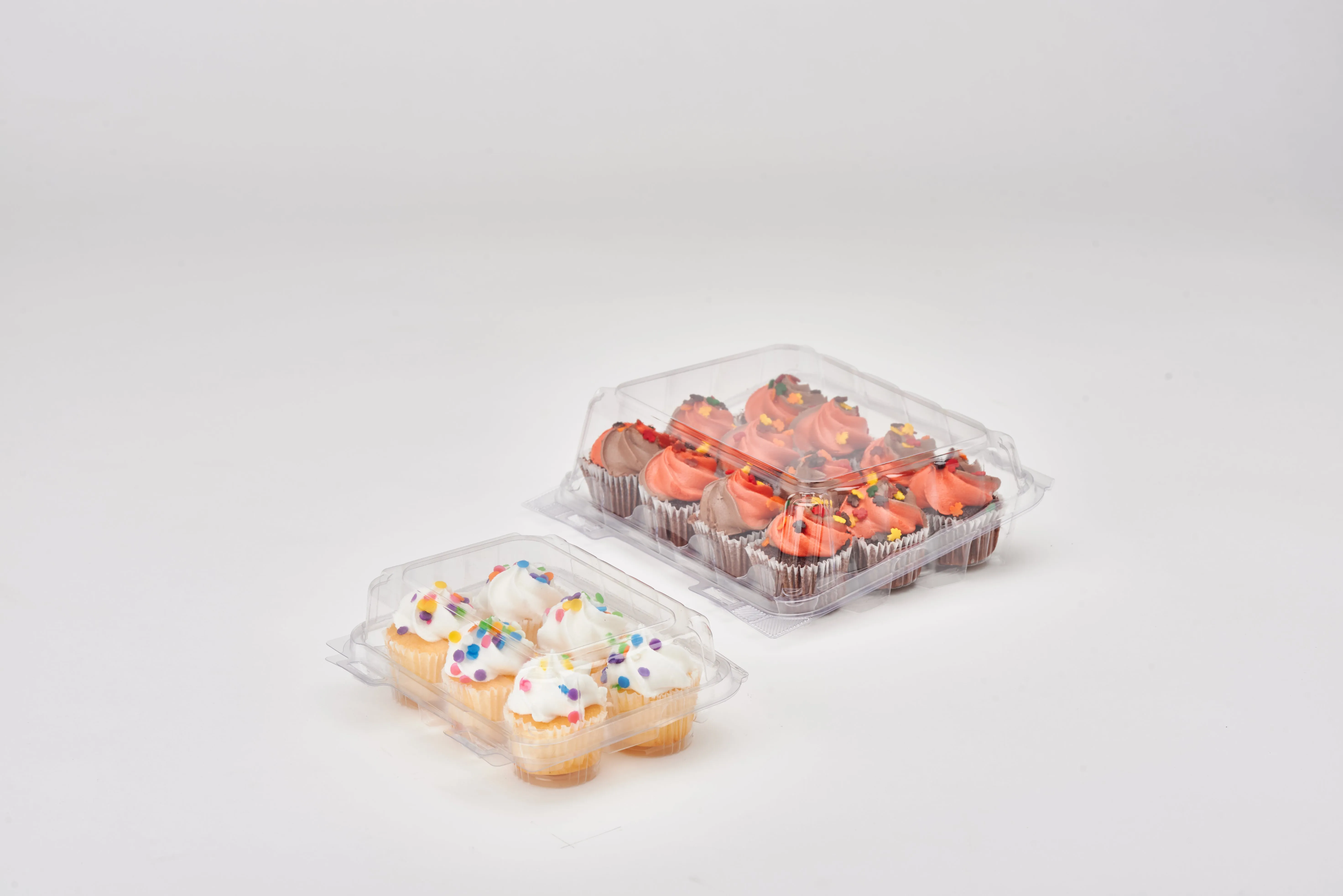 12-pack 2.5 Mini Cupcake & Muffin Package. Crystal Clear. PLA. 225/Case