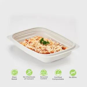 16 oz. GoodToGo Microwavable Container. Stone. CPLA. 450/Case