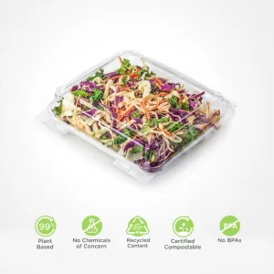 1.75 Multi-purpose Hinged Tray. Crystal Clear. PLA. 230/Case