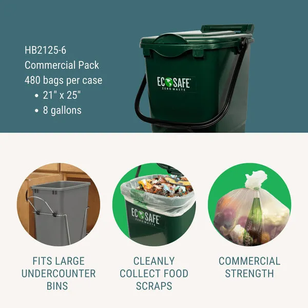 21x25 COMPOSTABLE BIN LINER. 0.6 MIL