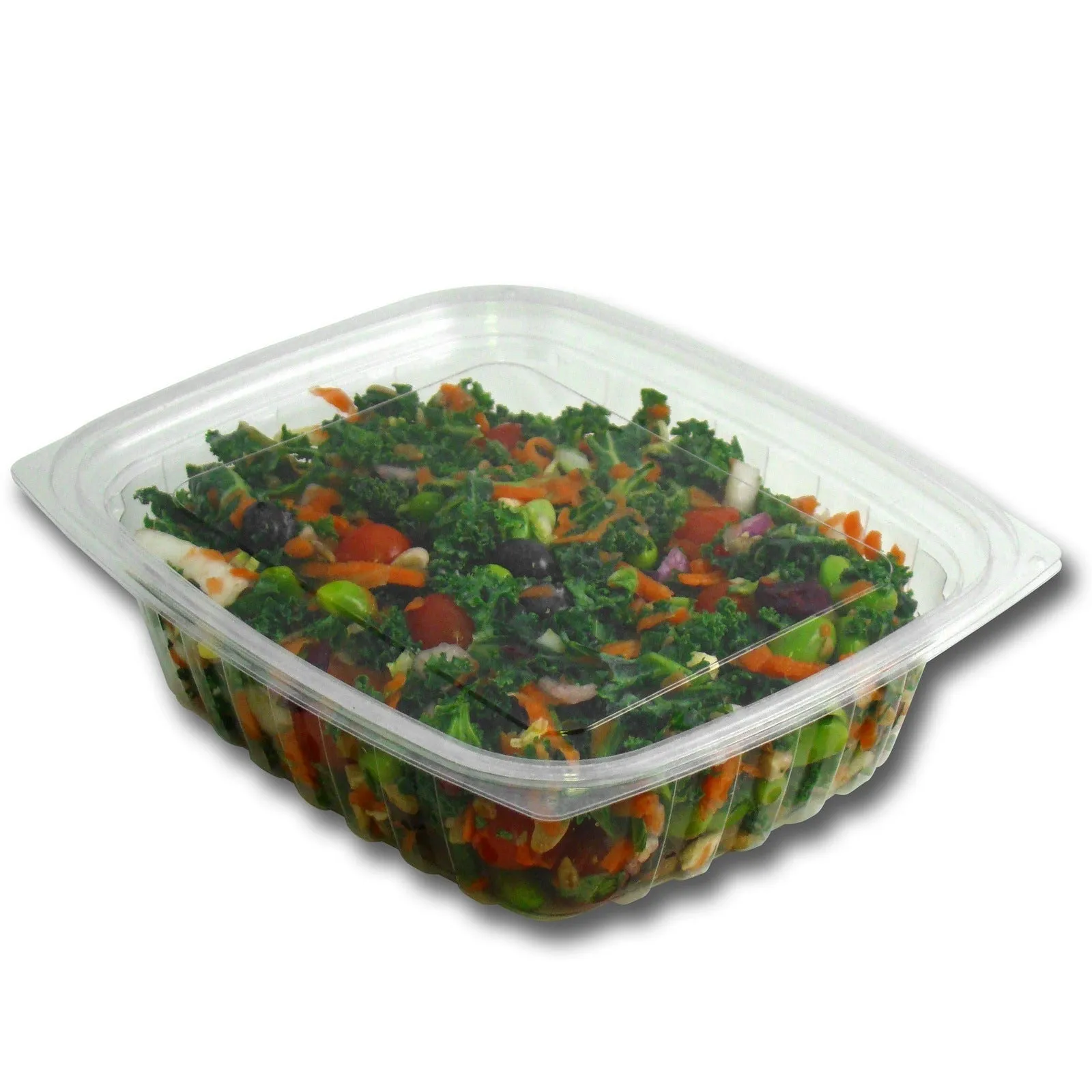 24-Ounce Clear PLA Hinged Rectangular Deli Container.200-Count Case