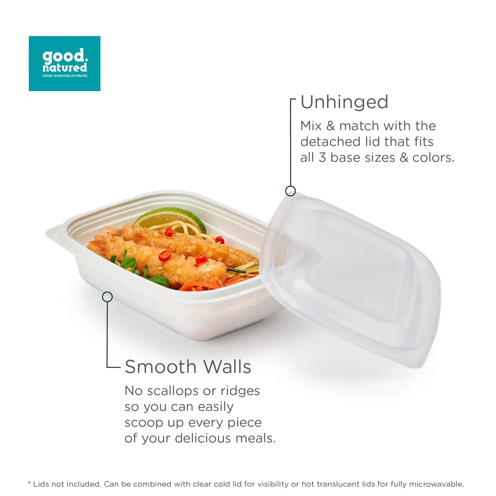24 oz. GoodToGo Microwavable Container. Stone. CPLA. 450/Case