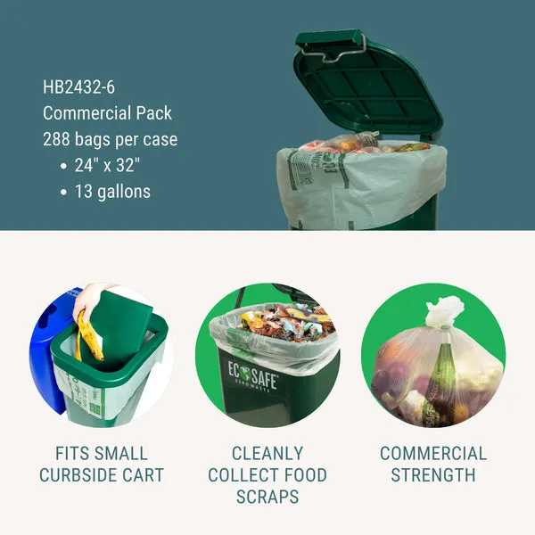 24x32 COMPOSTABLE BIN LINER. 0.6 MIL
