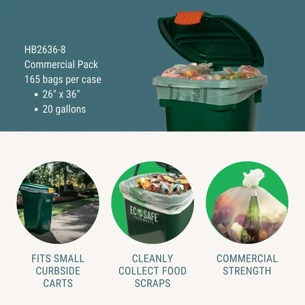 26x36 COMPOSTABLE BIN LINER. 0.85 MIL