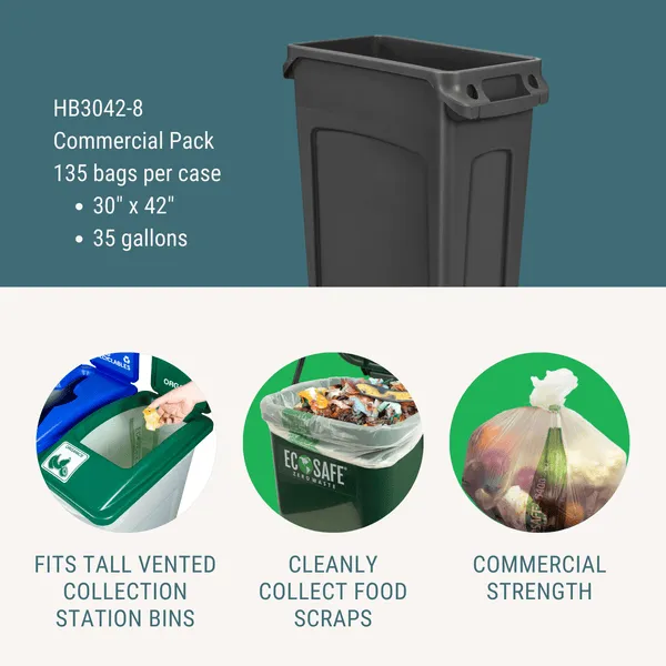 30x42 COMPOSTABLE BIN LINER. 0.85 MIL