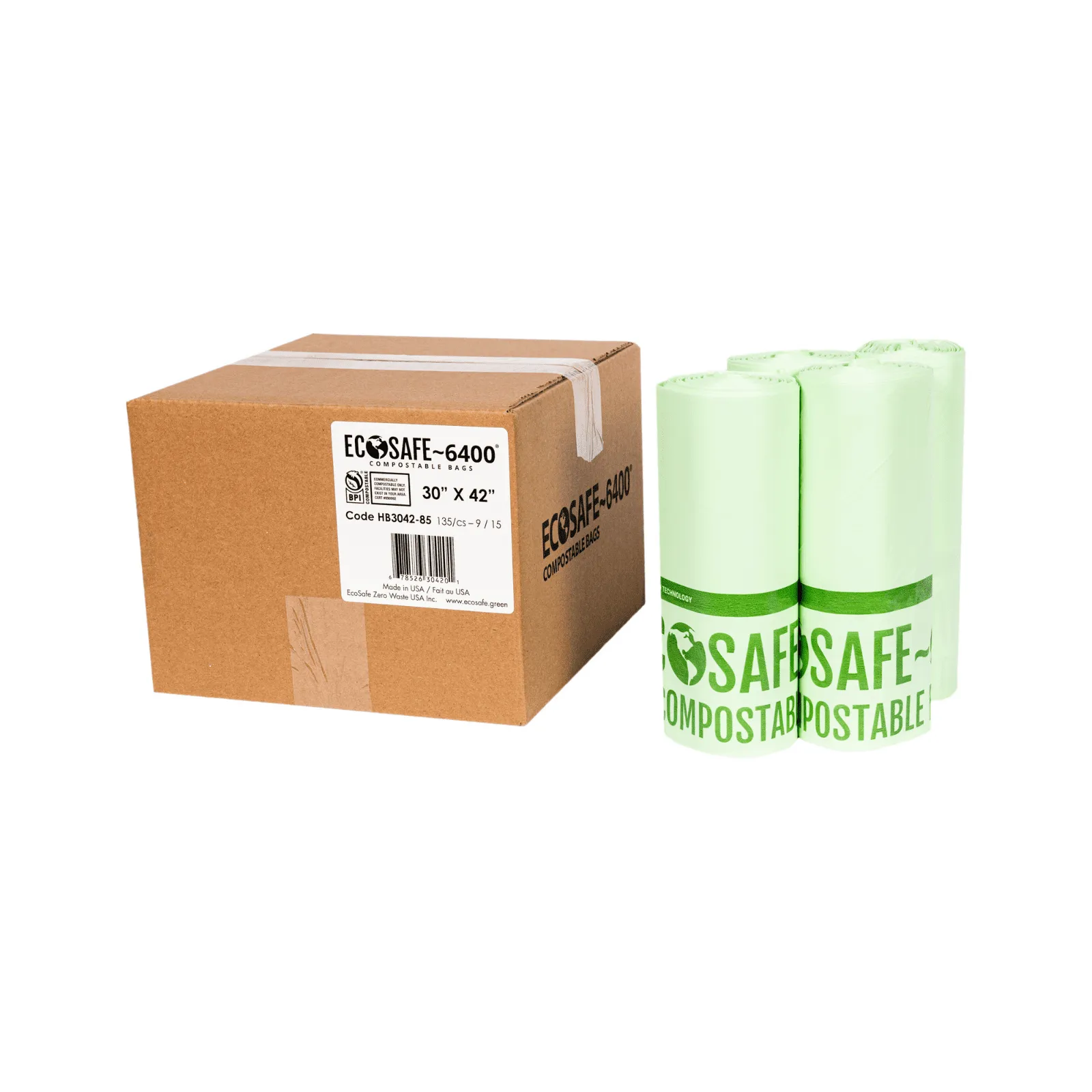 30x42 COMPOSTABLE BIN LINER. 0.85 MIL