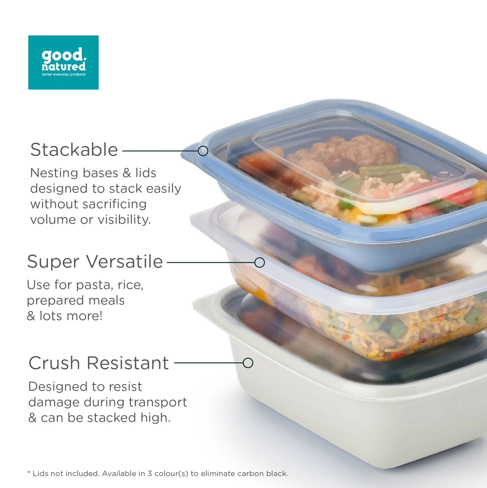 32 oz. GoodToGo Microwavable Container. Stone. CPLA. 450/Case