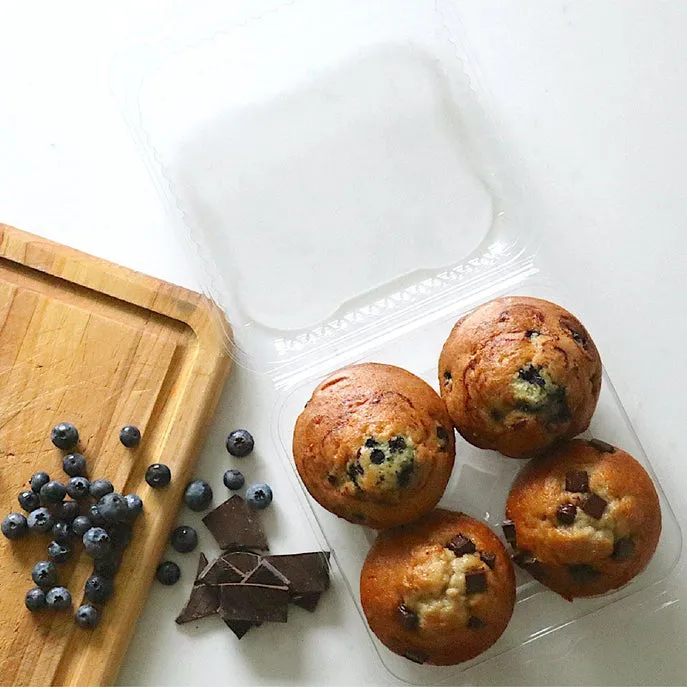 4-pack 2.5 Mega Muffin & Roll Package. Crystal Clear. PLA. 291/Case