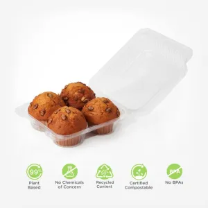 4-pack 2.5 Mega Muffin & Roll Package. Crystal Clear. PLA. 291/Case