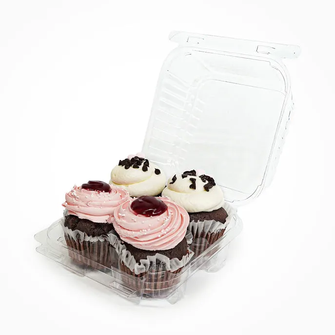 4-pack 3 Classic Cupcake & Muffin Package. Crystal Clear. PLA. 350/Case