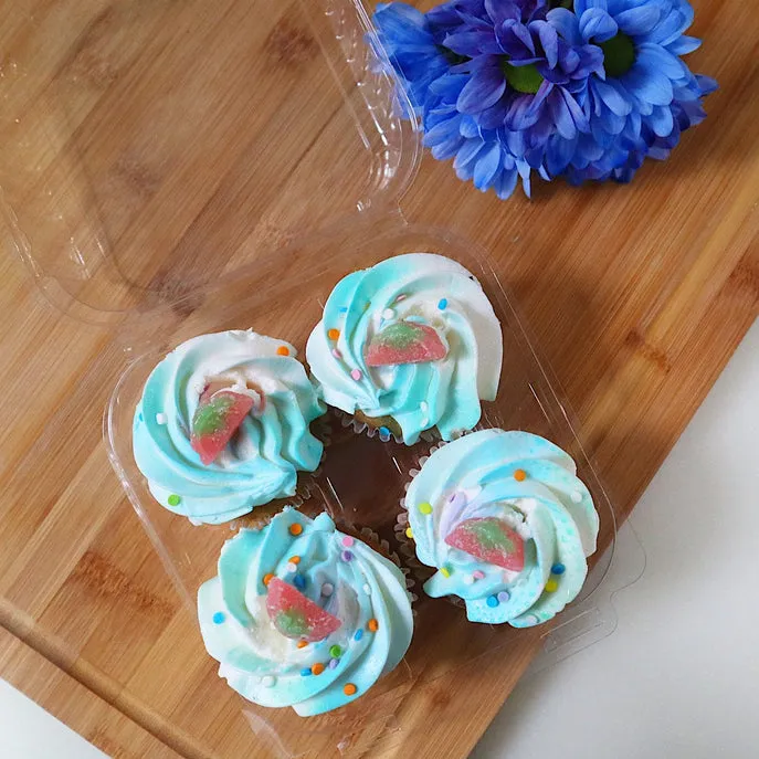 4-pack 3 Classic Cupcake & Muffin Package. Crystal Clear. PLA. 350/Case