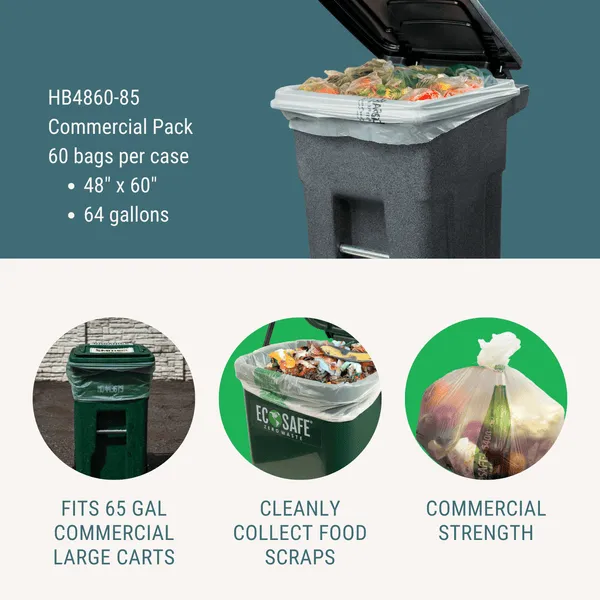 48x60 COMPOSTABLE BIN LINER. 0.85 MIL