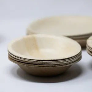 5 Round Palm Leaf Bowl. 800 Count