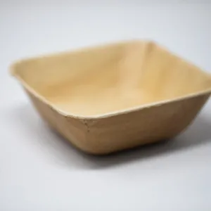 5.5 Deep Square Palm Leaf Bowl. 225 Count