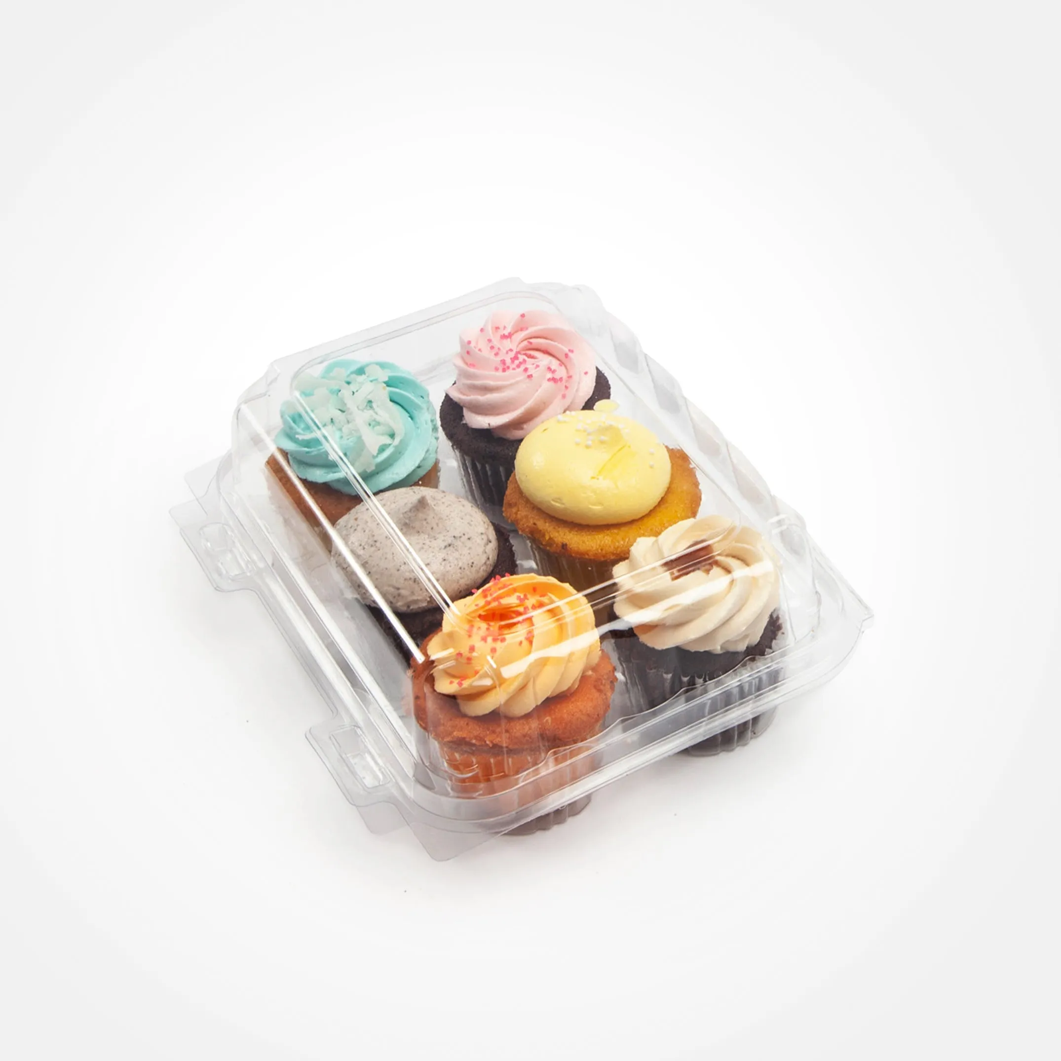 6-pack 2.25 Mini Cupcake & Muffin Package. Crystal Clear. PLA. 250/Case