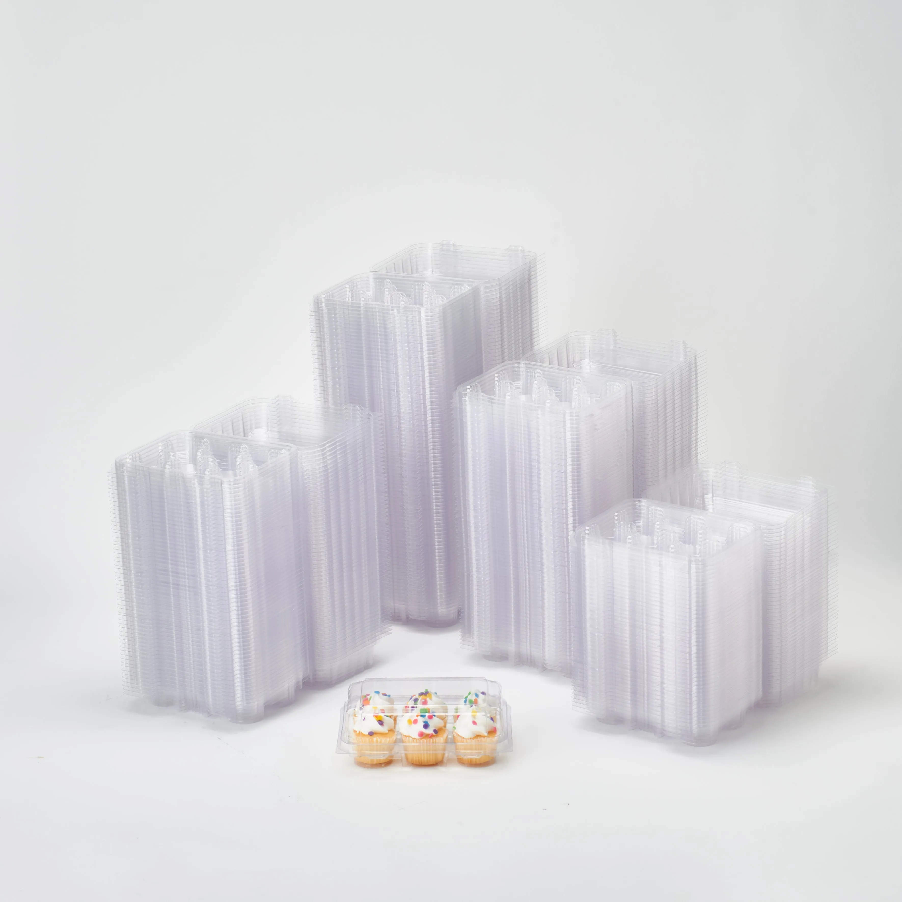 6-pack 2.25 Mini Cupcake & Muffin Package. Crystal Clear. PLA. 250/Case