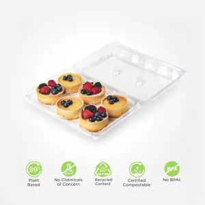 6-pack 3 Donut & Bar Package. Crystal Clear. PLA. 100/Case