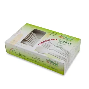 6.5 Assorted Cutlery. White - Retail Pack - 576 Count