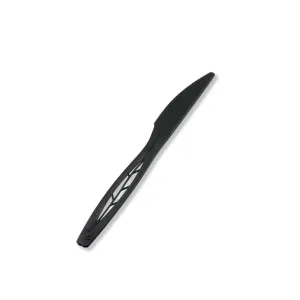6.5 Heavy Duty Cutlery. Indv. Wrapped Knife. Black. 750-Count Case