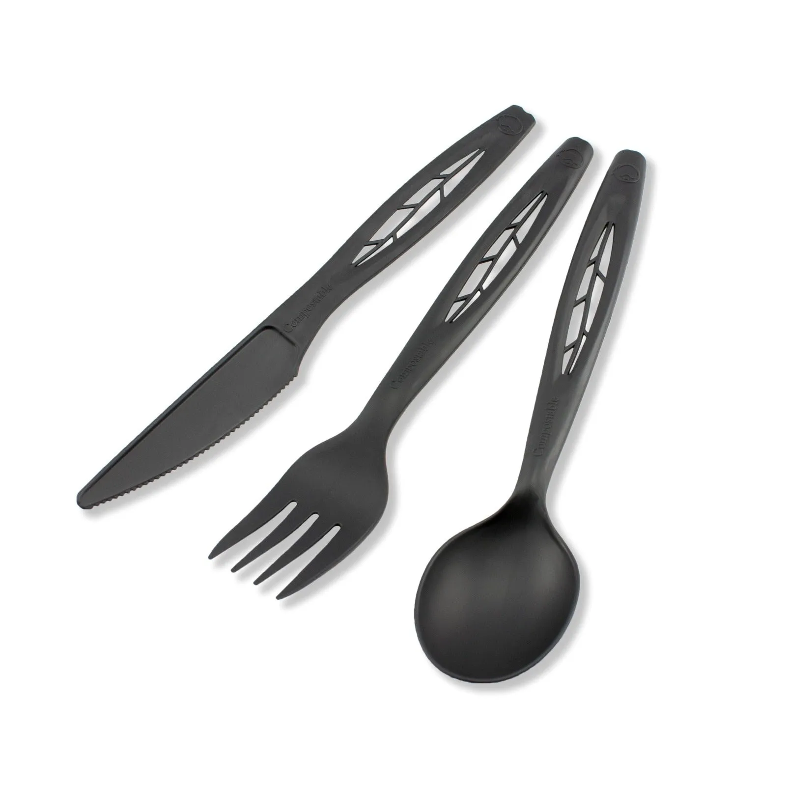 6.5 Heavy Duty Cutlery. Indv. Wrapped Knife. Black. 750-Count Case