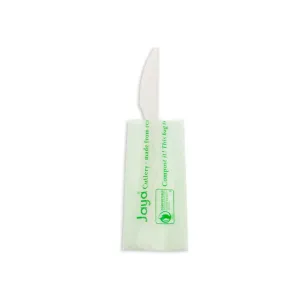 6.5 Heavy Duty Cutlery. Indv. Wrapped Knife. White. 750-Count Case