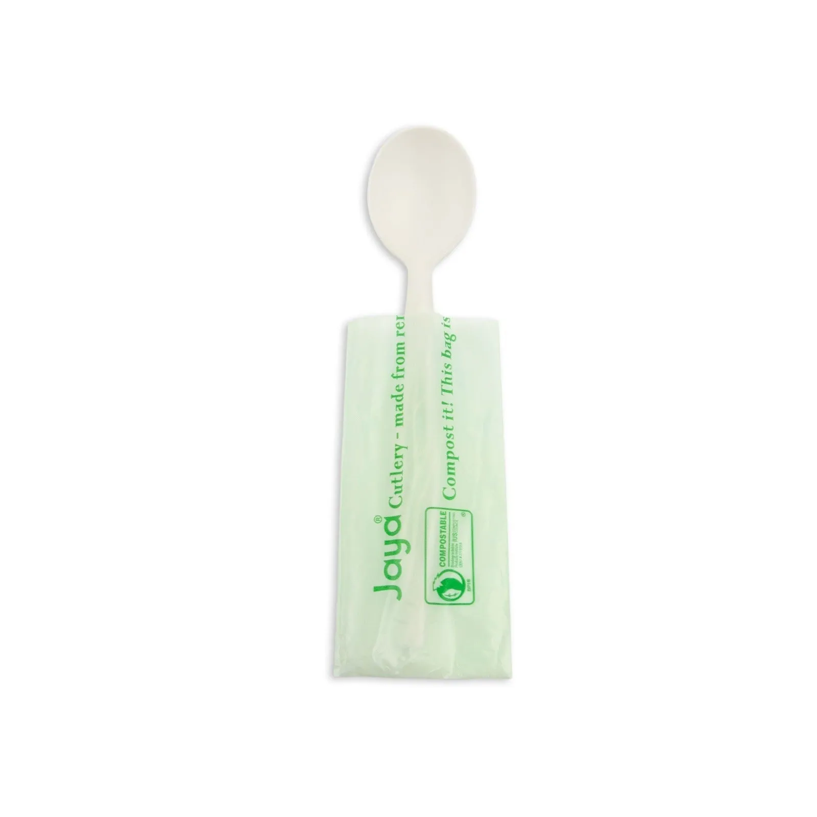 6.5 Heavy Duty Cutlery. Indv. Wrapped Spoon. White. 750-Count Case