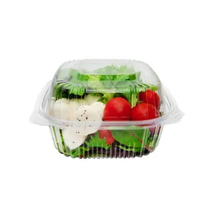 6x6-Inch Clear PLA Hinged Clamshell. 240-Count Case