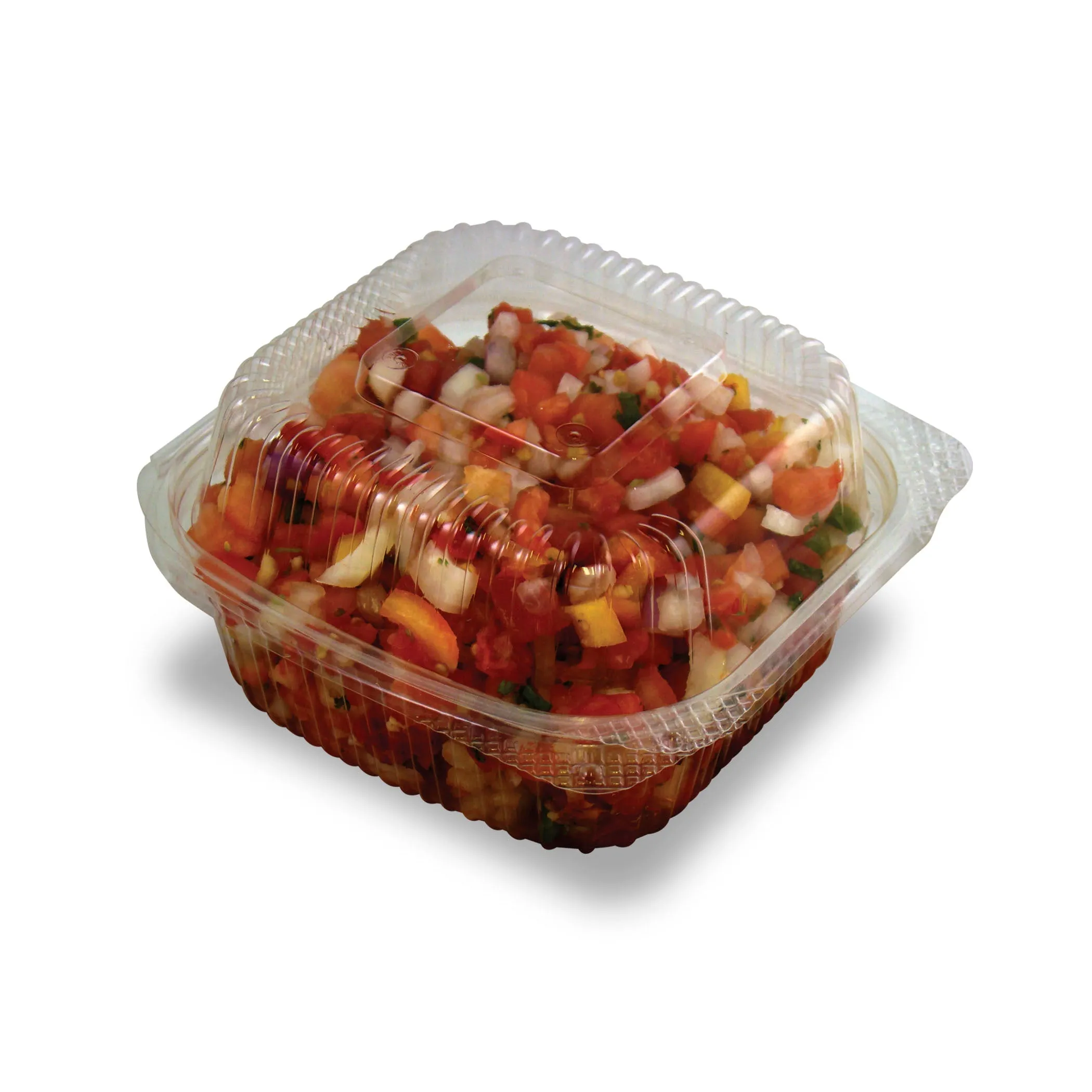 6x6-Inch Clear PLA Hinged Clamshell. 240-Count Case