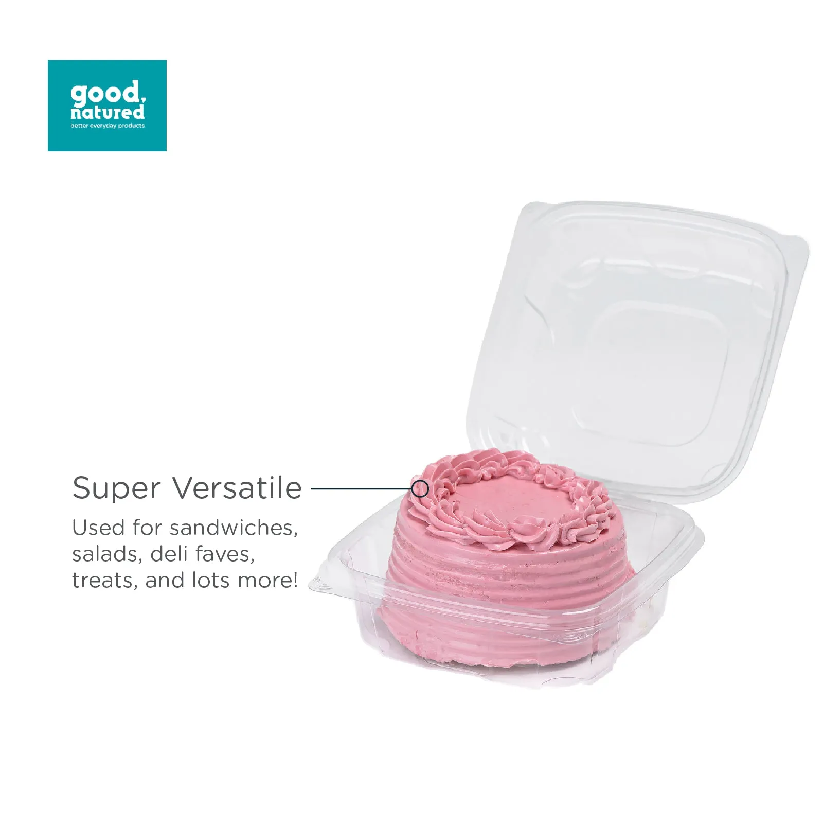 6x6x3 Center Seal Multi-purpose Package. Crystal Clear. PLA. 230/Case