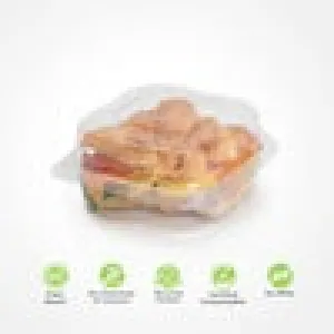 6x6x3 Center Seal Multi-purpose Package. Crystal Clear. PLA. 230/Case