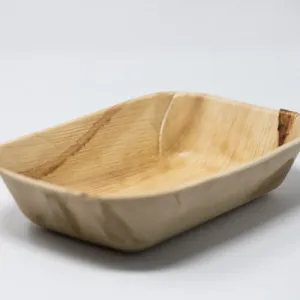 7.5 Deep Rectangle Palm Leaf Bowl. 150 Count