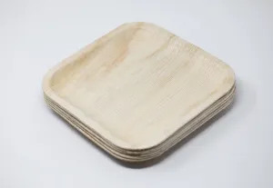 8-inch Square Palm Leaf Plate. 375 Count