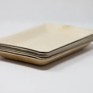 9 x 6 Rectangle Palm Leaf Plate. 200 Count
