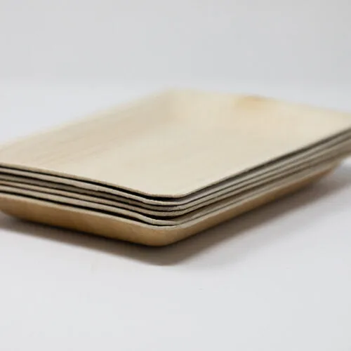 9 x 6 Rectangle Palm Leaf Plate. 200 Count