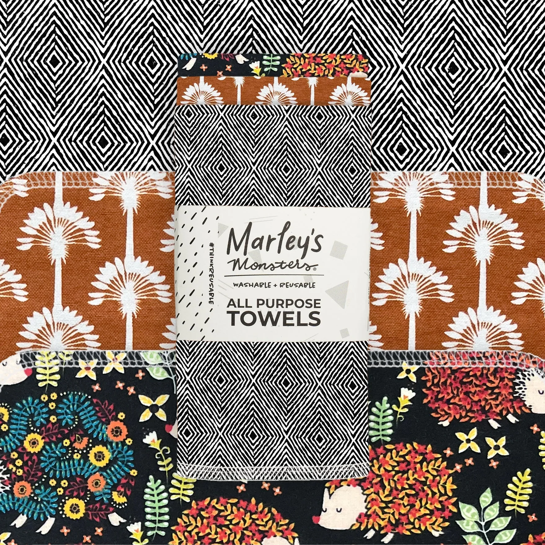 All-Purpose Towels: Mixed Prints 3 Count Pack