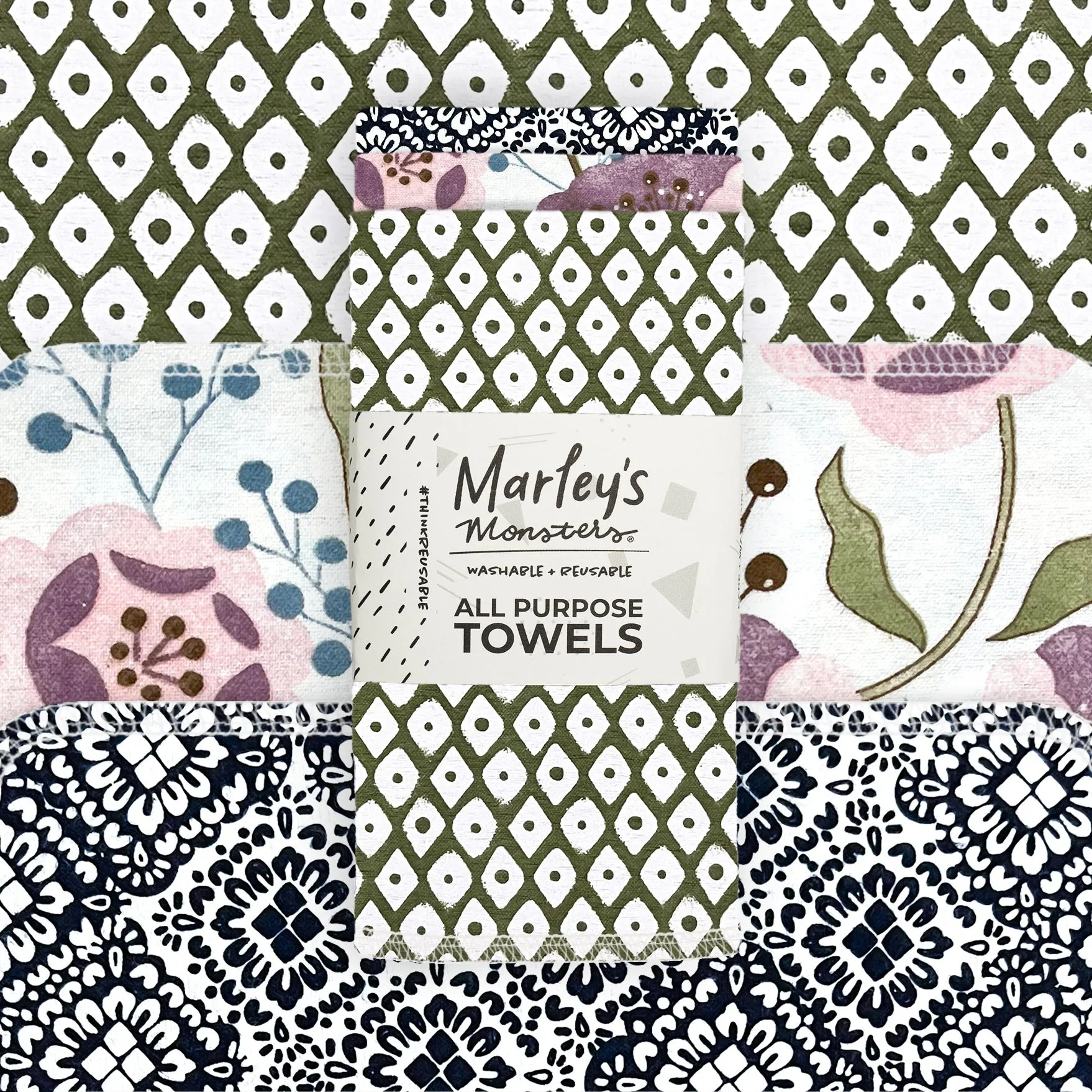 All-Purpose Towels: Mixed Prints 3 Count Pack