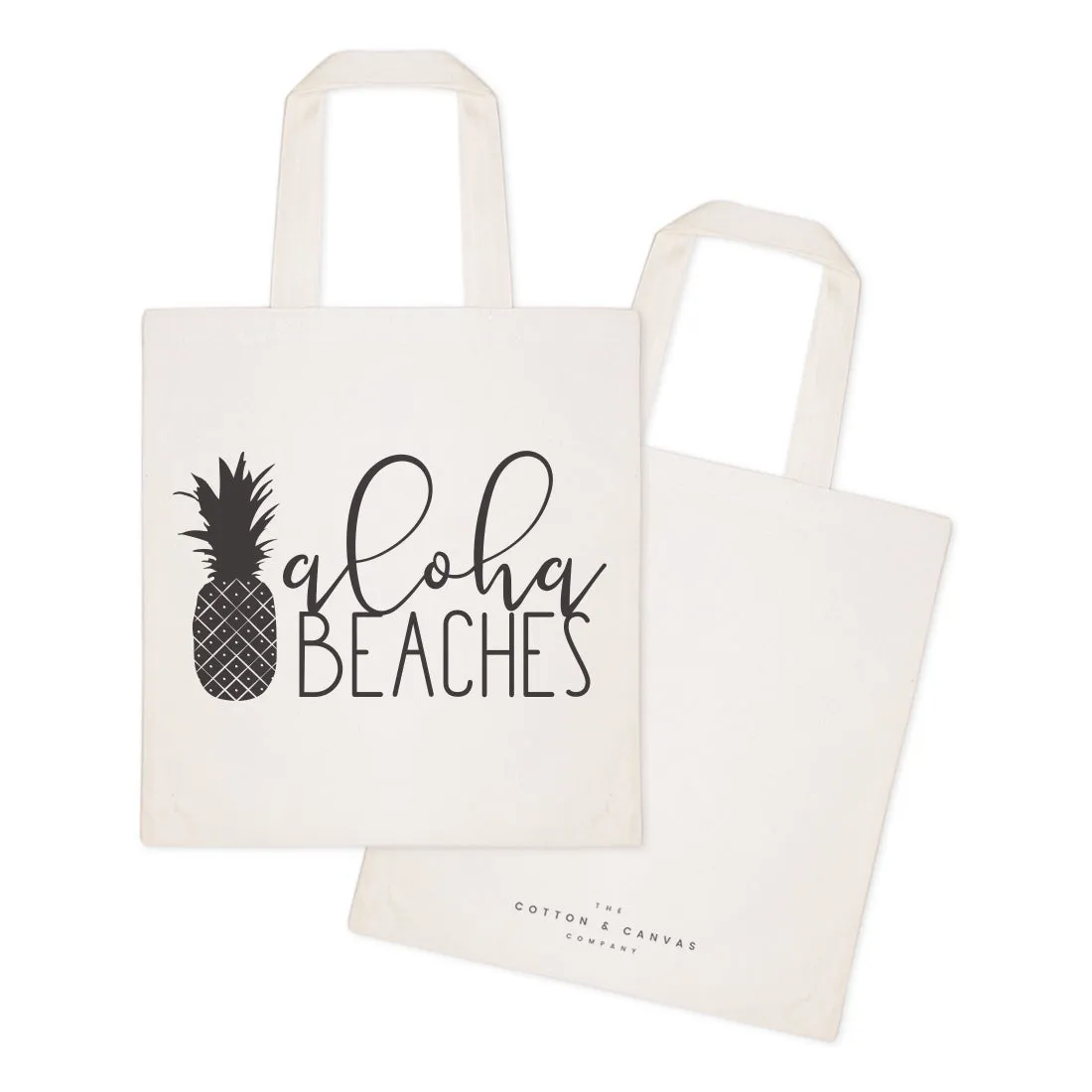 Aloha Beaches Cotton Canvas Tote Bag by The Cotton & Canvas Co.