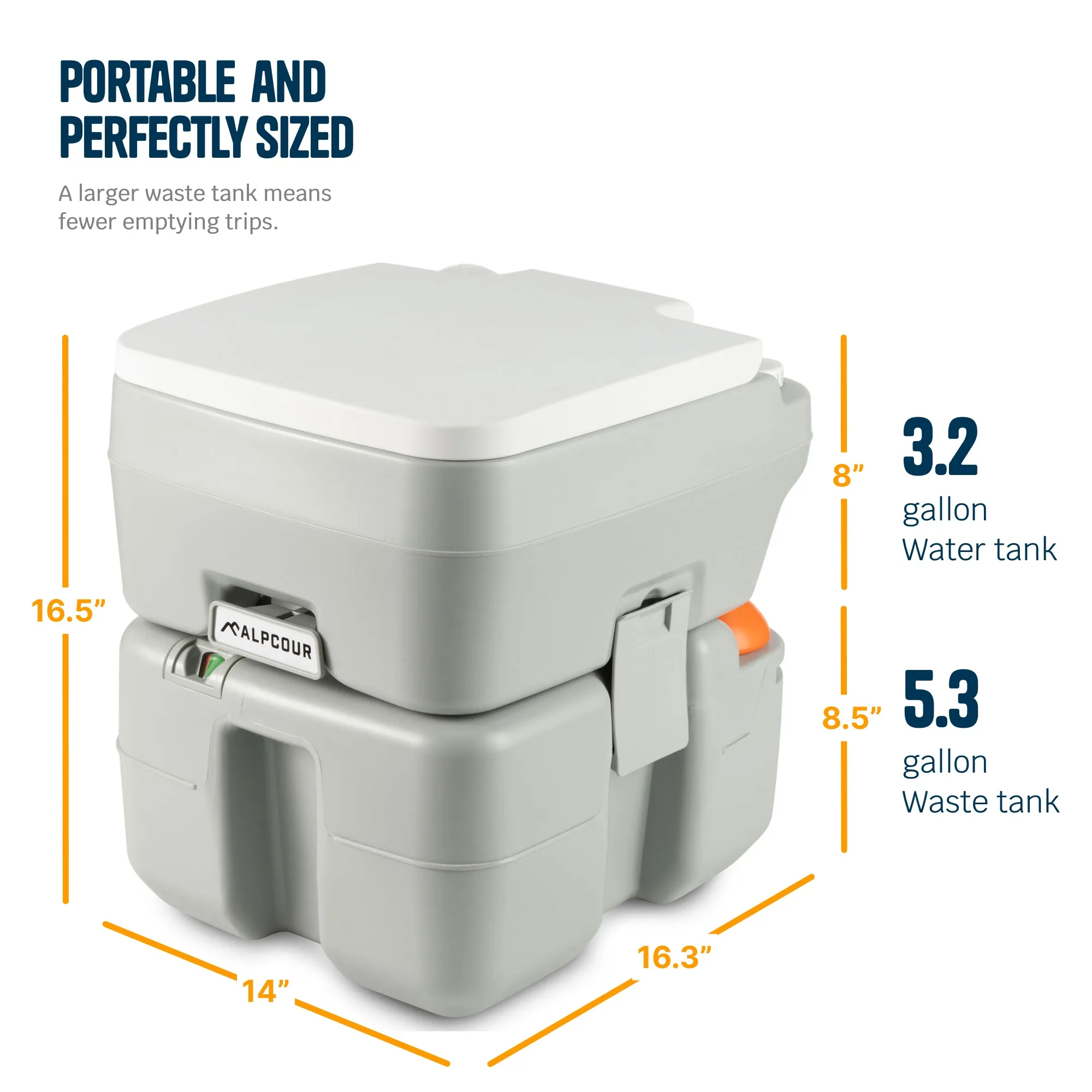 Alpcour Compact Portable Toilet
