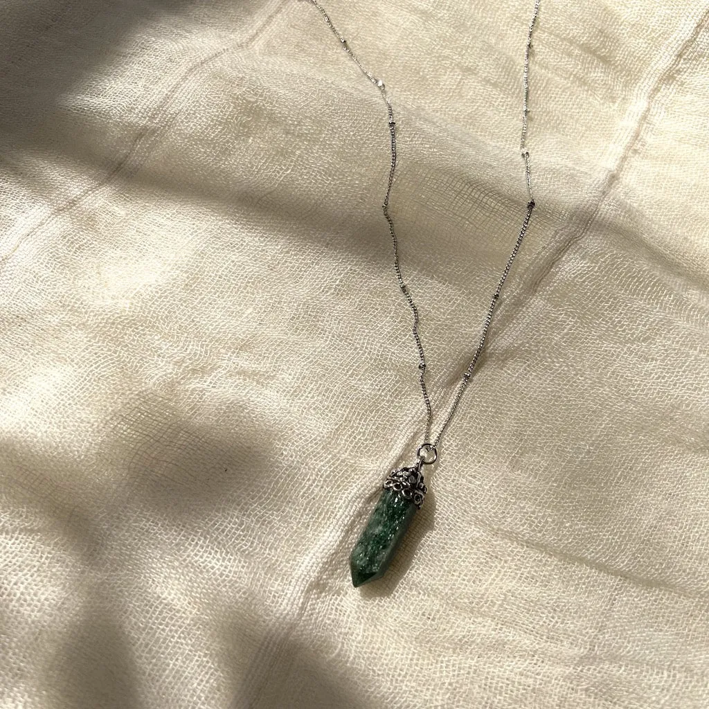 Aventurine Crystal Necklace by SLATE   SALT