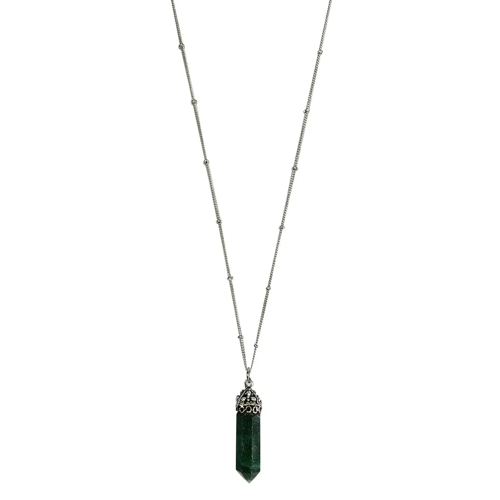 Aventurine Crystal Necklace by SLATE   SALT