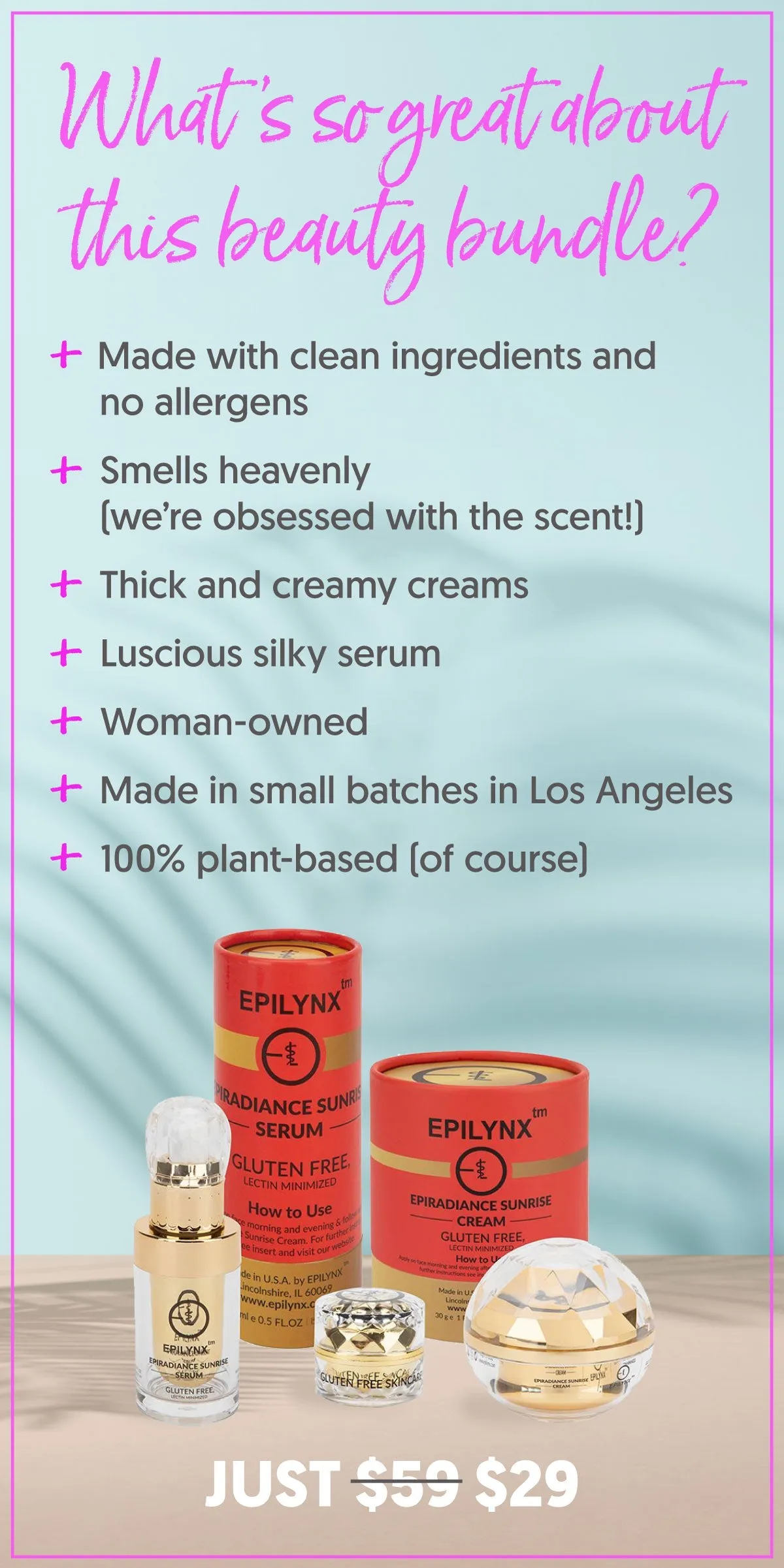 Beauty Bundle: Sunrise Serum. Sunrise Cream. and Sunrise Eye Cream (full-sized!)