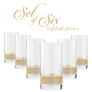 Berkware Highball Glass with Rhinestone Design