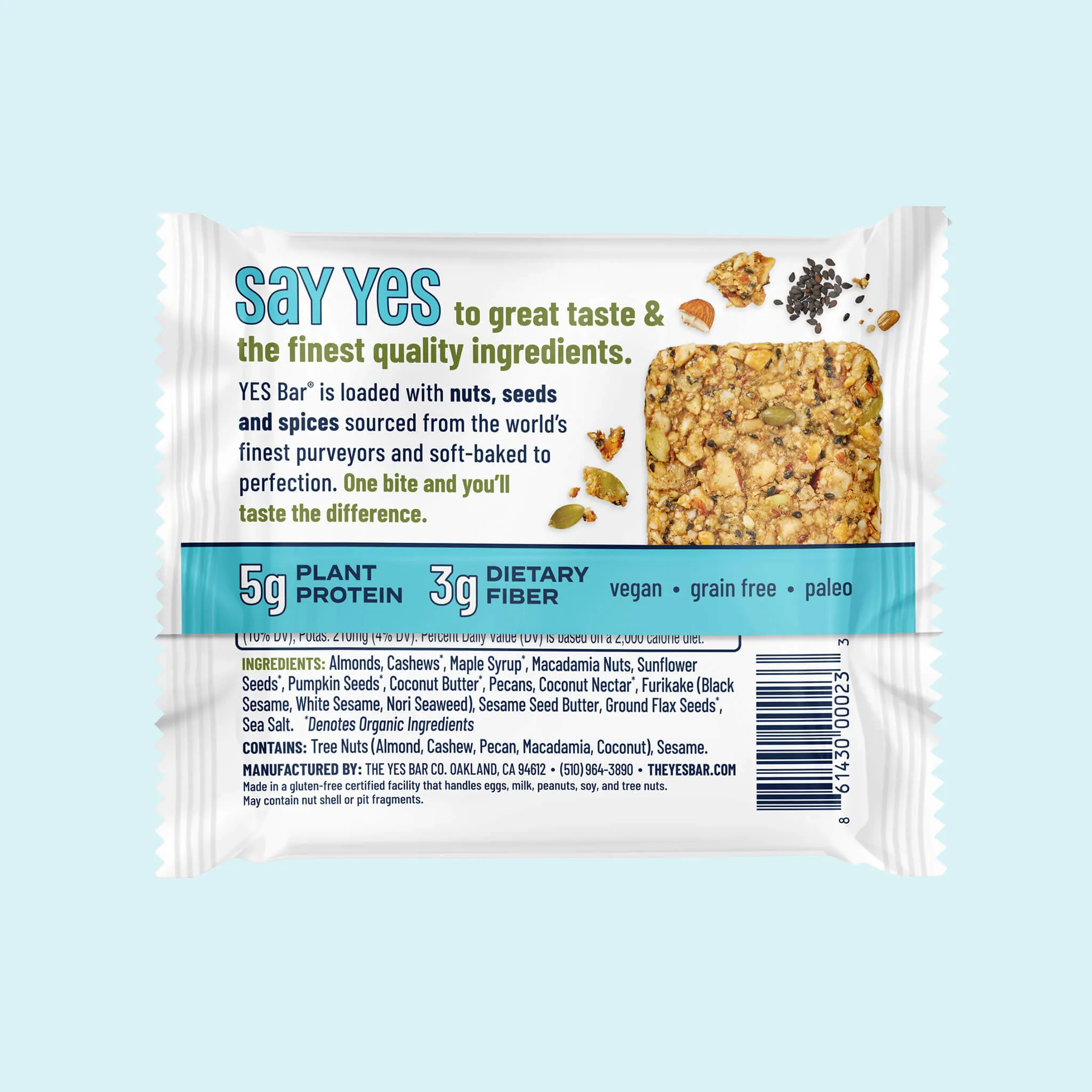 Black Sesame Sea Salt Six Pack by YES BAR