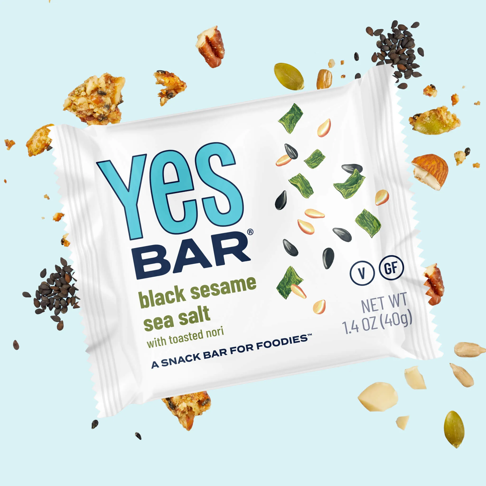Black Sesame Sea Salt Six Pack by YES BAR