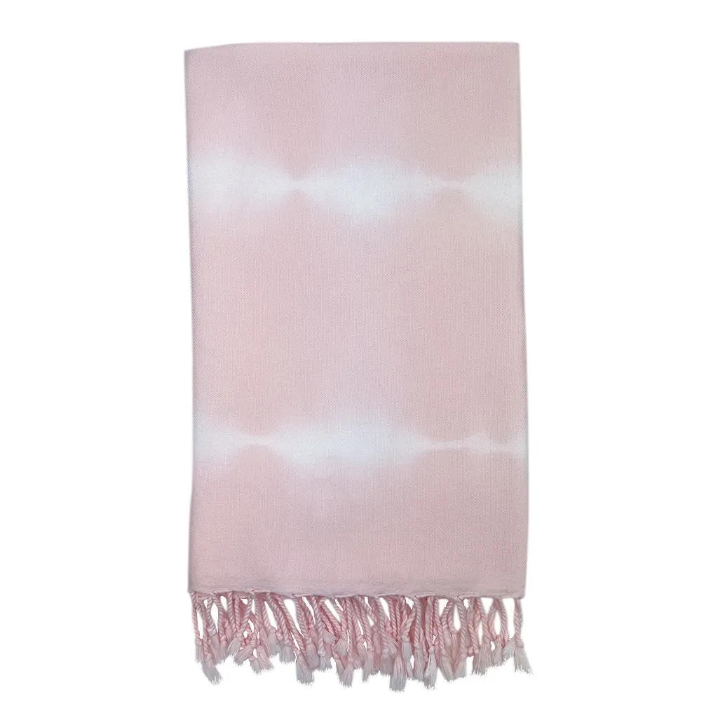 Blush Tie Dye Turkish Beach Towel by SLATE   SALT