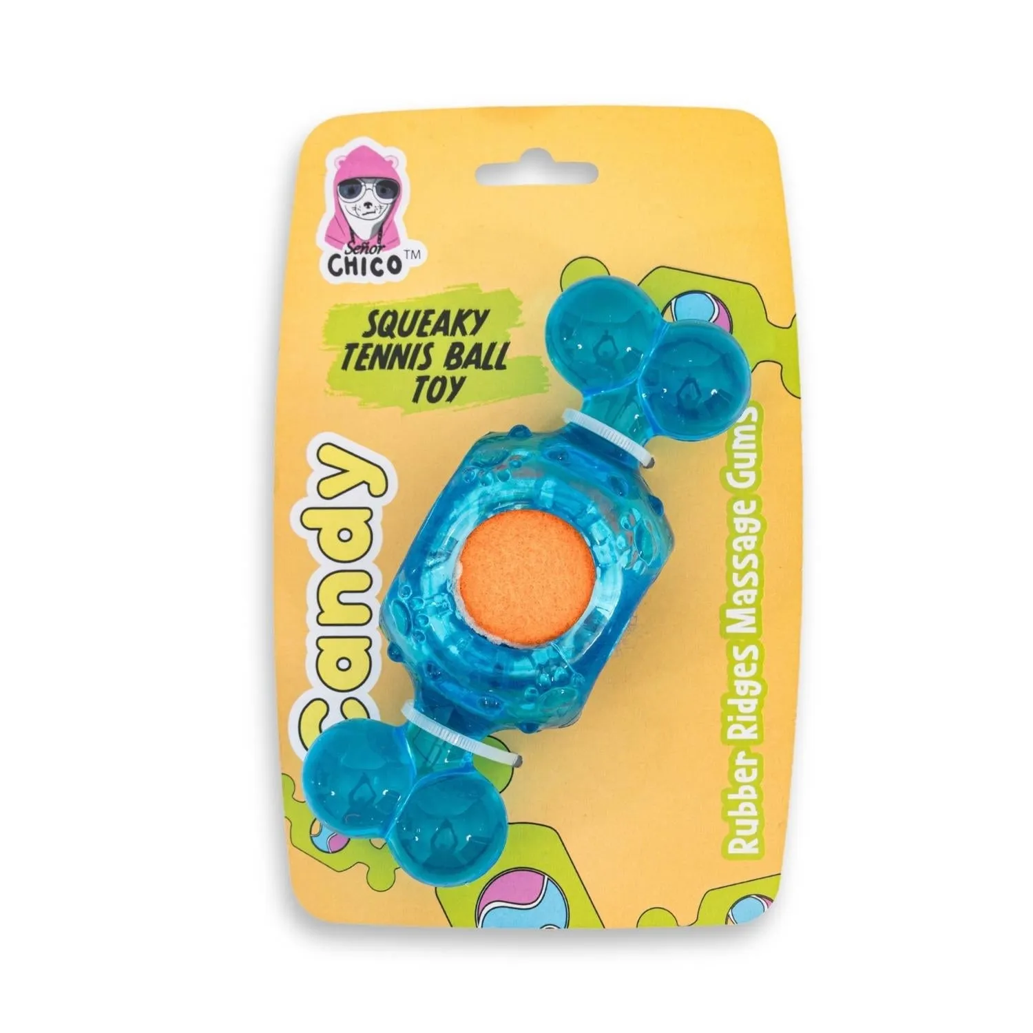 Candy-Inspired TPR Squeaky Tennis Ball Dog Toy by American Pet Supplies