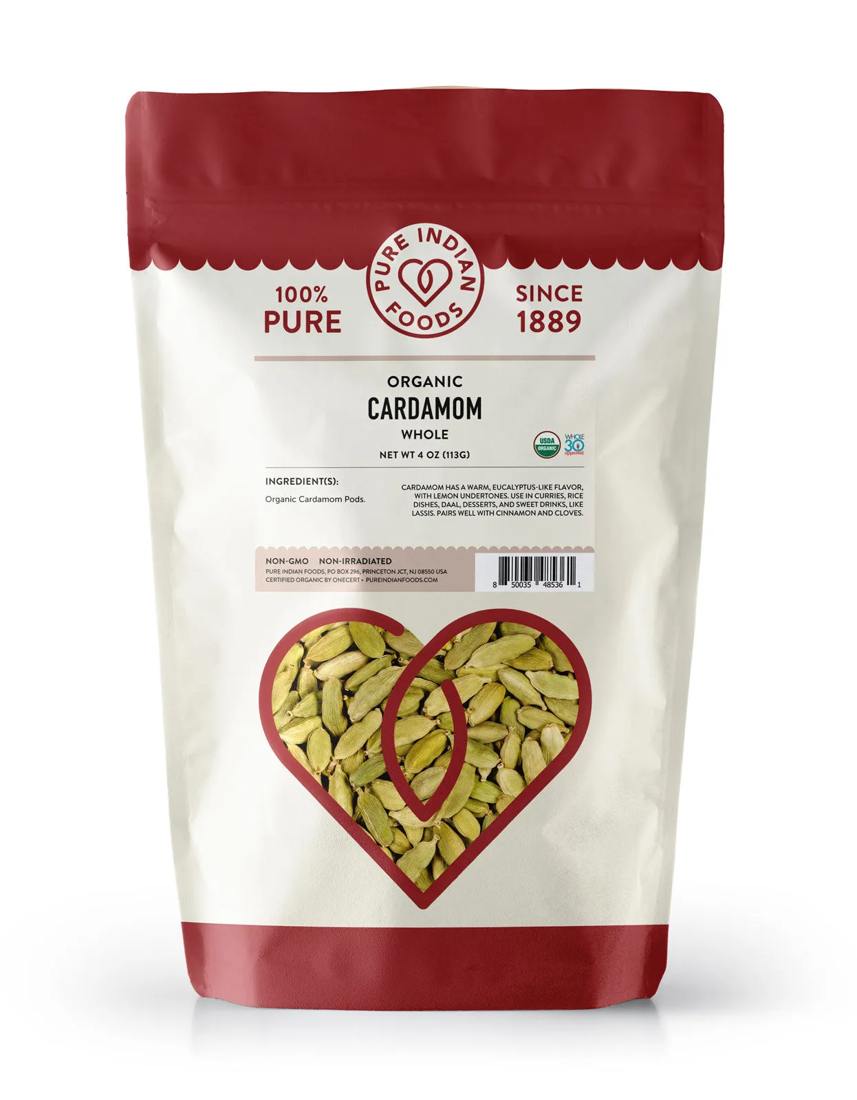 Cardamom Green. Certified Organic