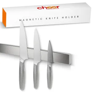 Cheer Collection 16 Stainless Steel Magnetic Knife Holder